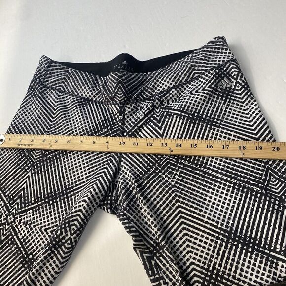 ADIDAS Women's Black/White Stripe Stretch Athletic Track Leggings Size XL Used - Picture 5 of 14